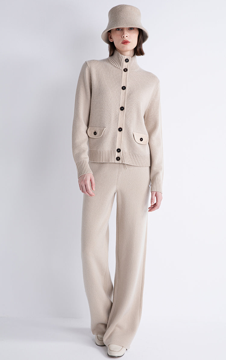 High-Neck Cardigan