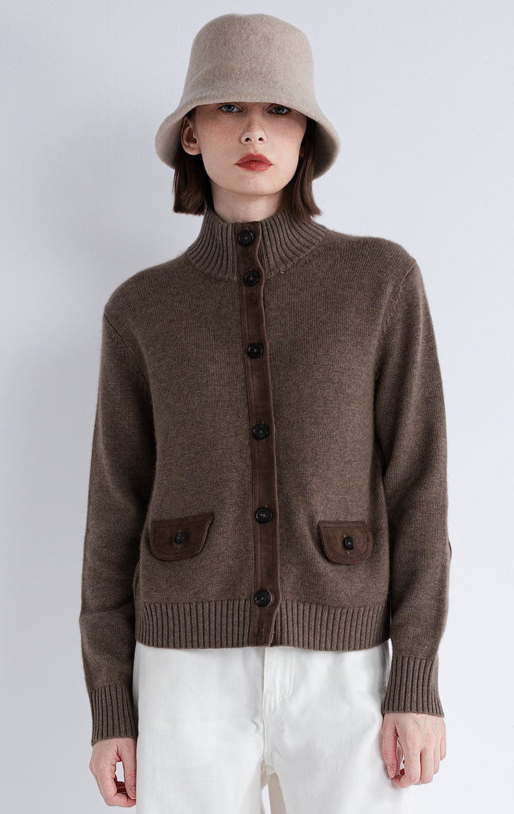 High-Neck Cardigan