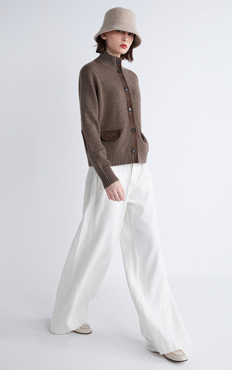 High-Neck Cardigan
