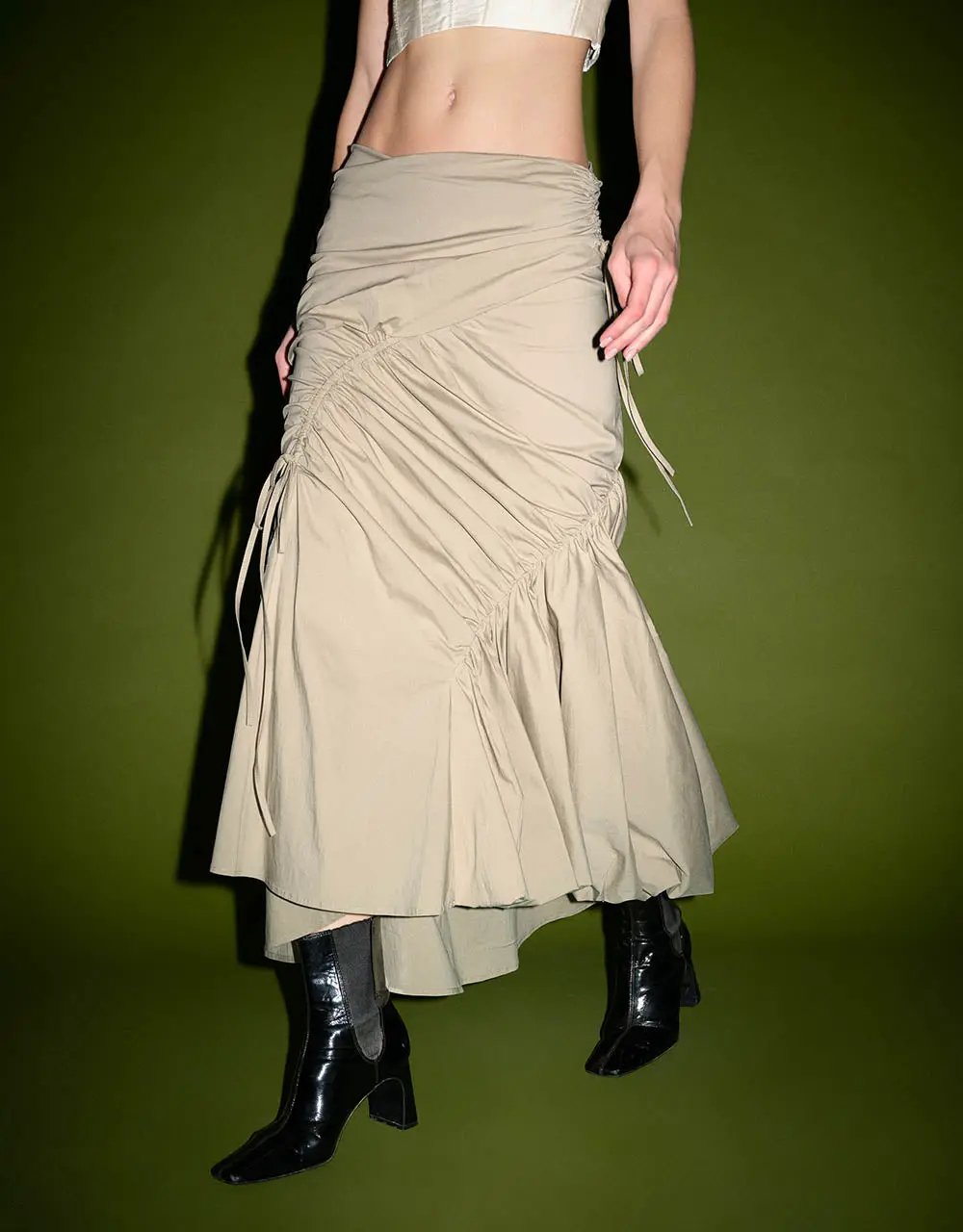 Ruched maxi dress