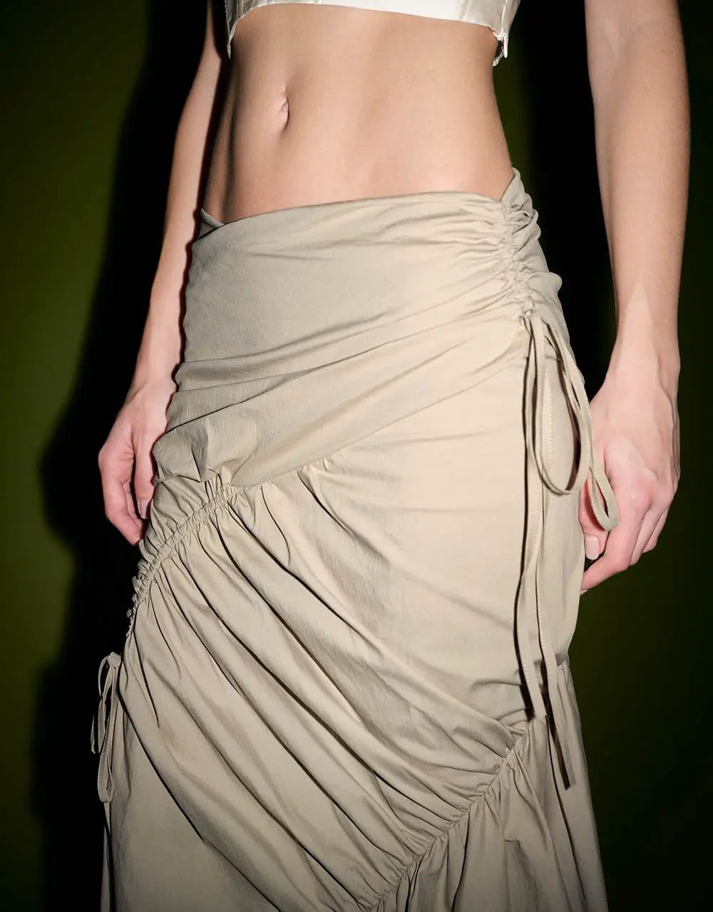 Ruched maxi dress