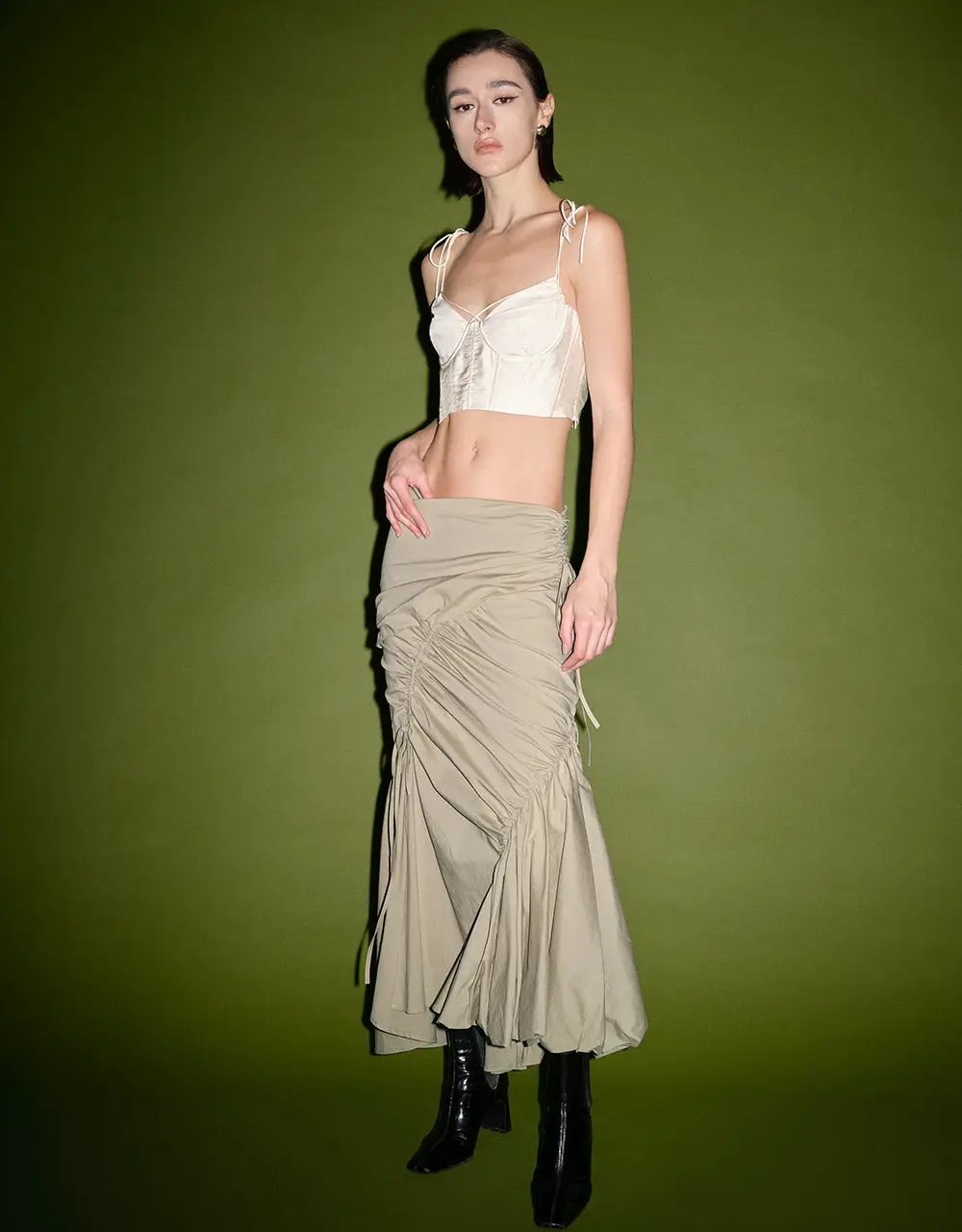 Ruched maxi dress