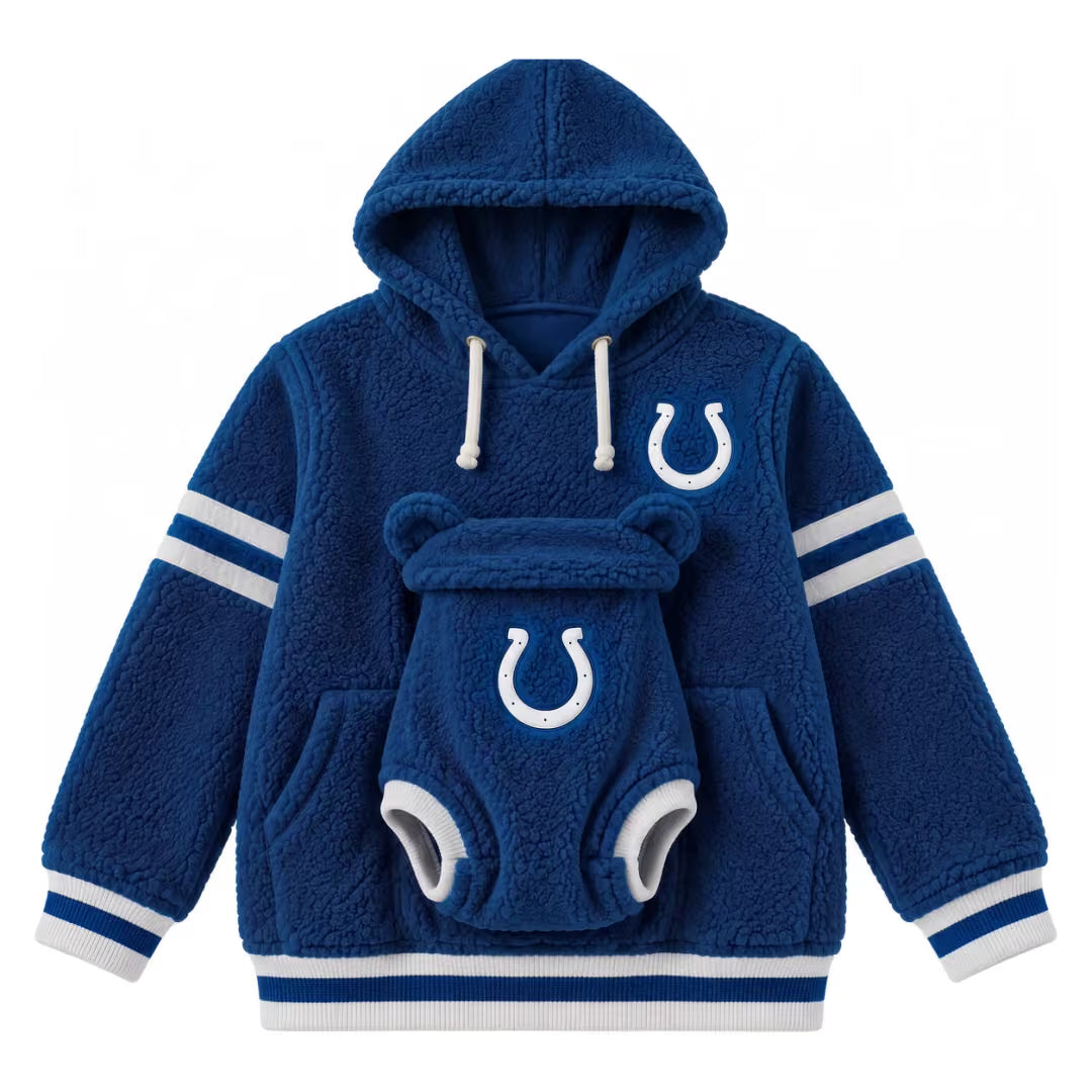 Hoodie team designs + baby outfit