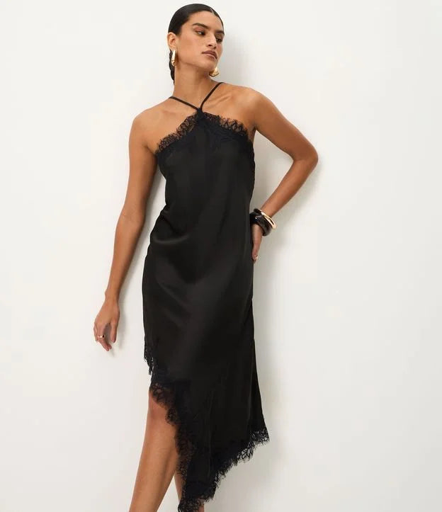 Lace Halter Midi Dress