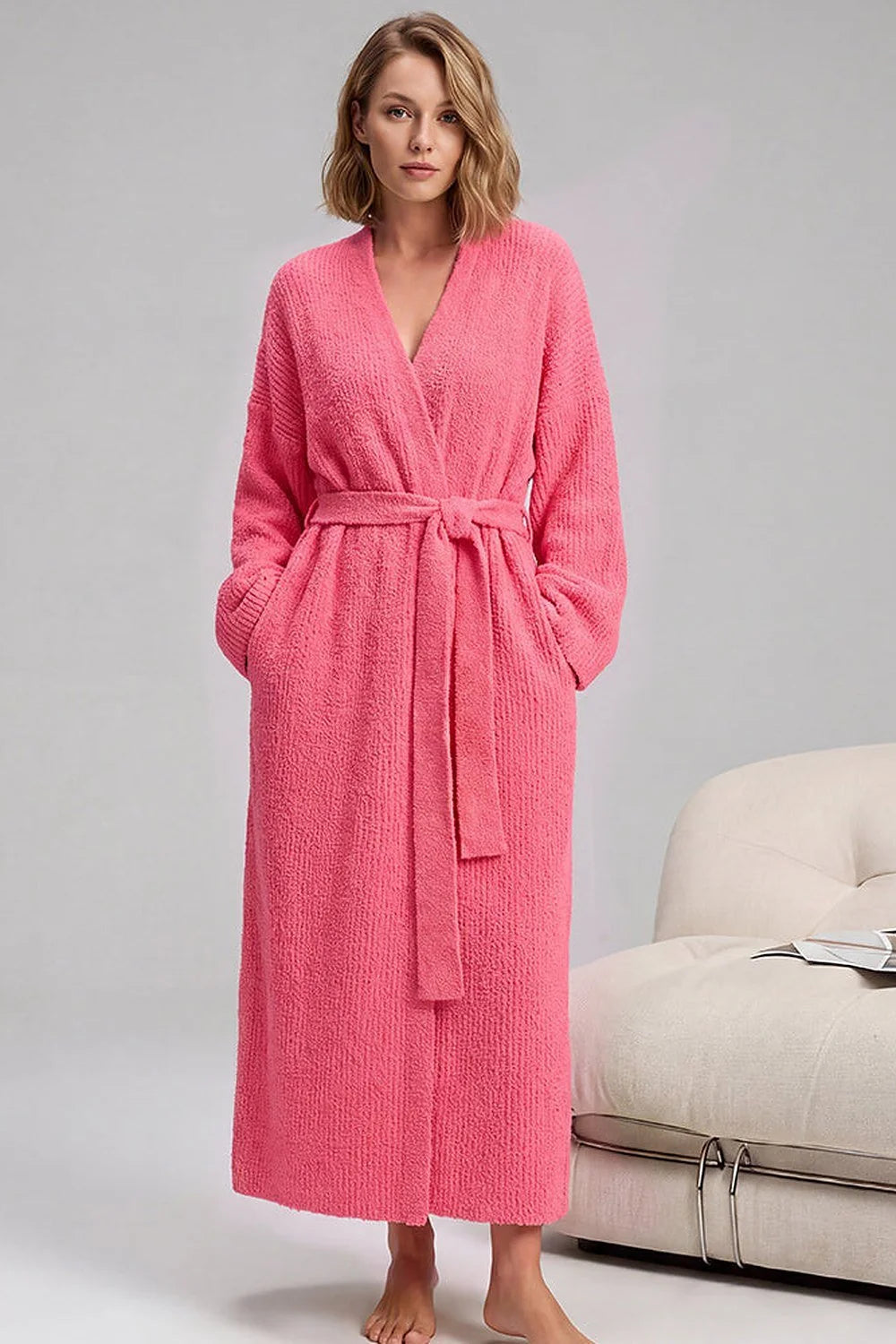 Plush Robe with Pockets