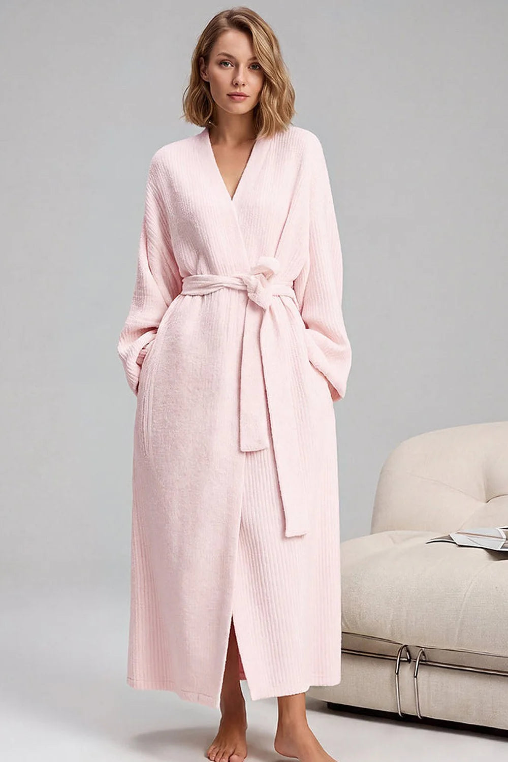 Plush Robe with Pockets
