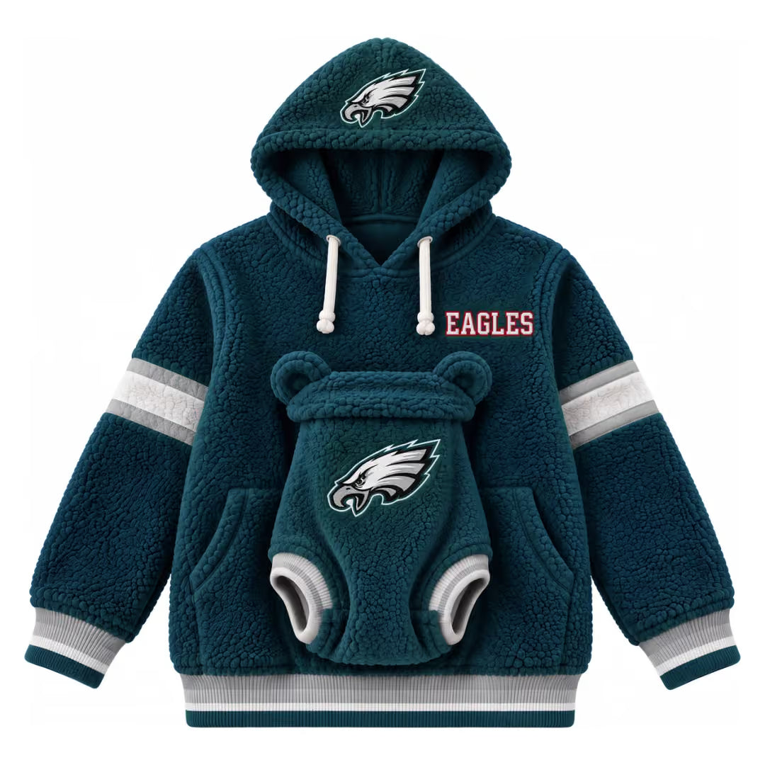 Hoodie team designs + baby outfit