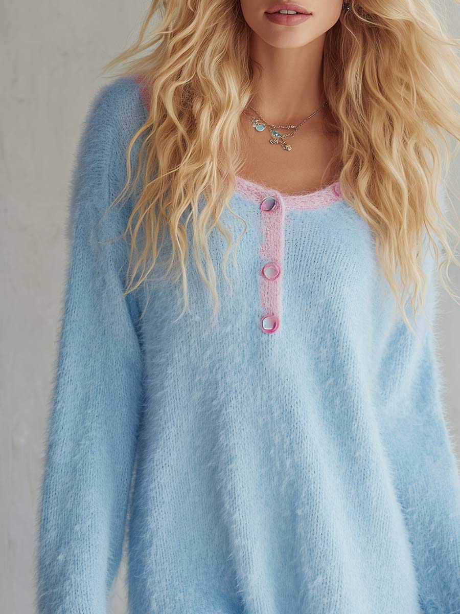 Fur Knit Mini Dress