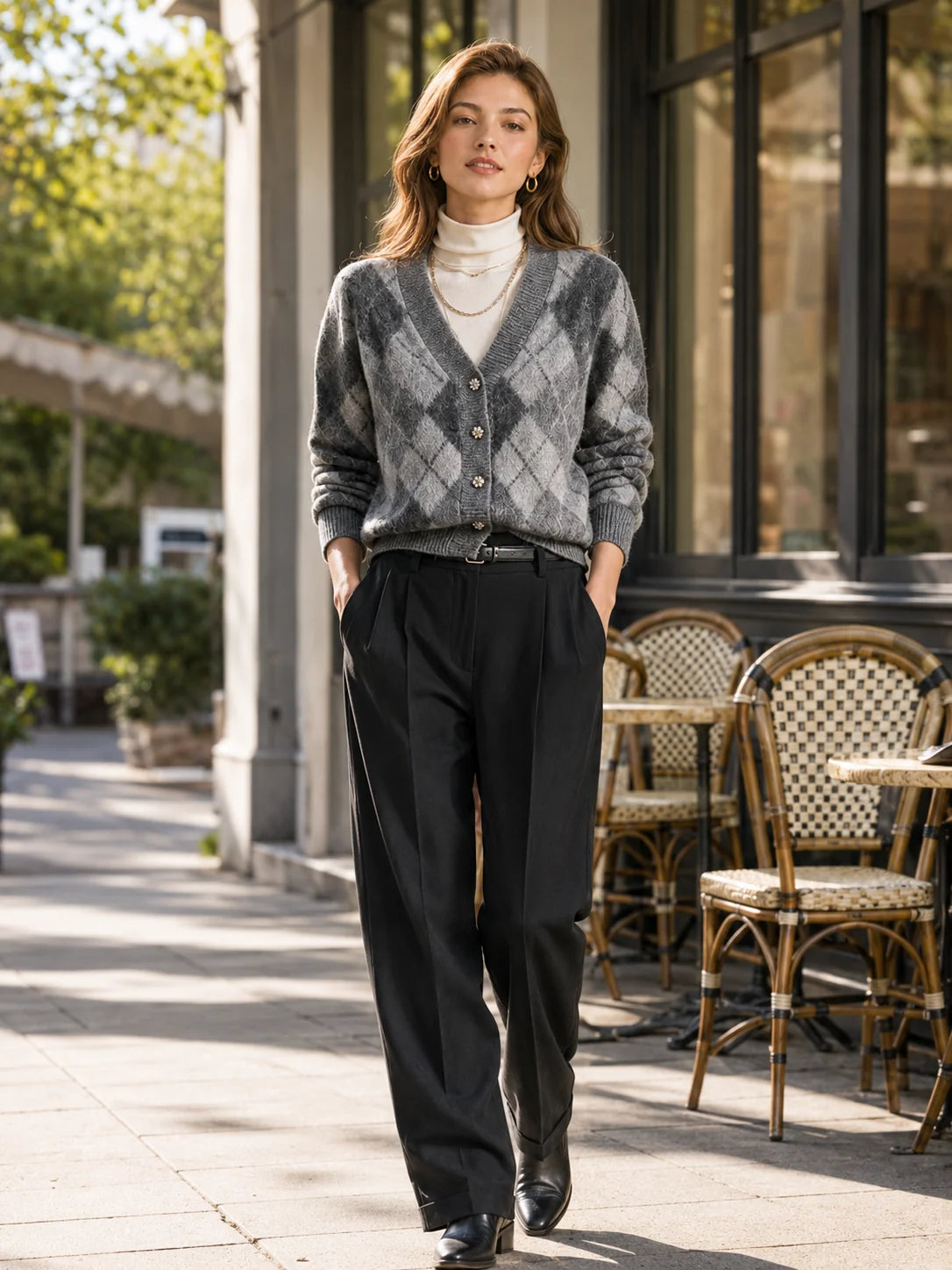 Button-Up Knit Cardigan