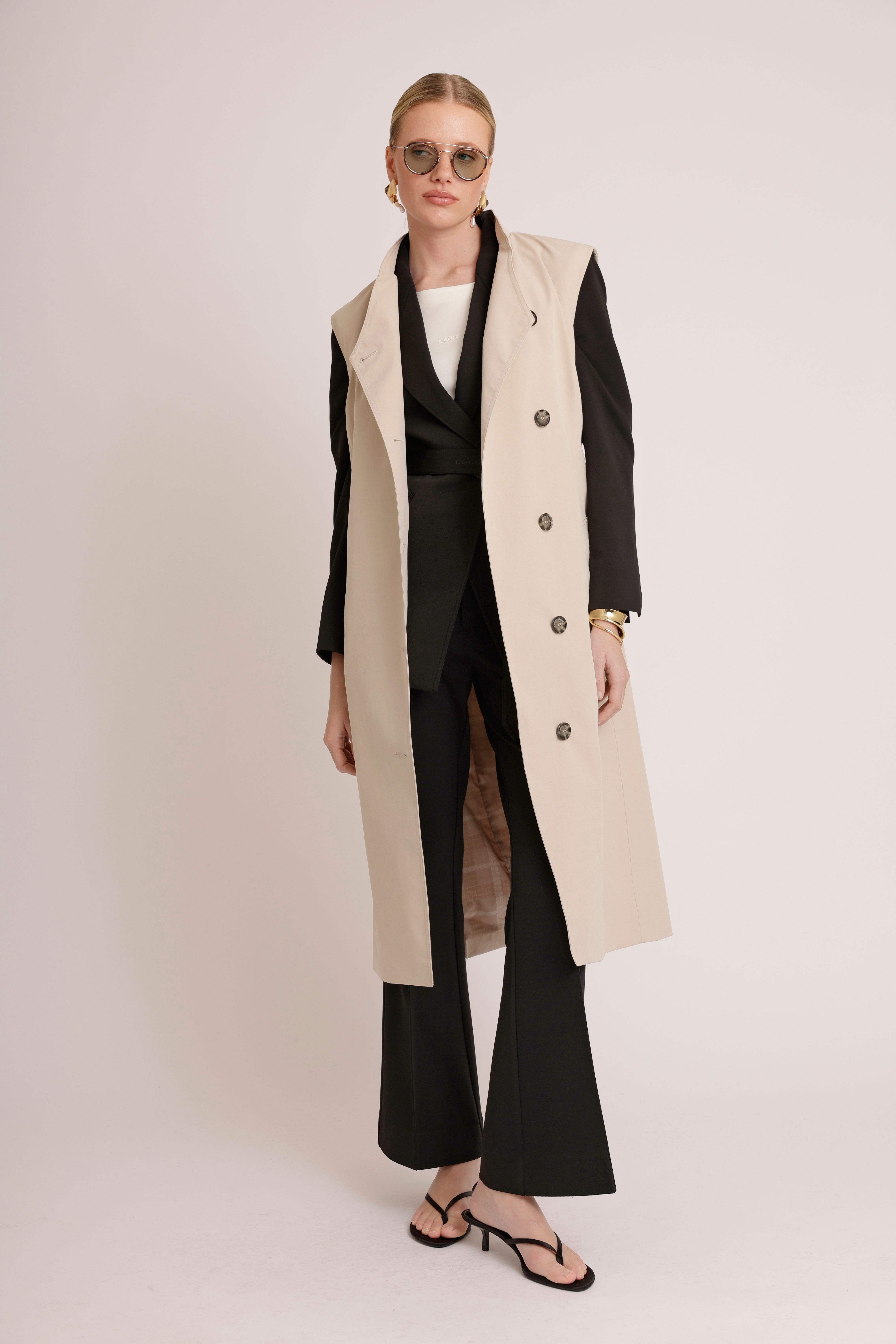 3-in-1 Trench Dress | Cream