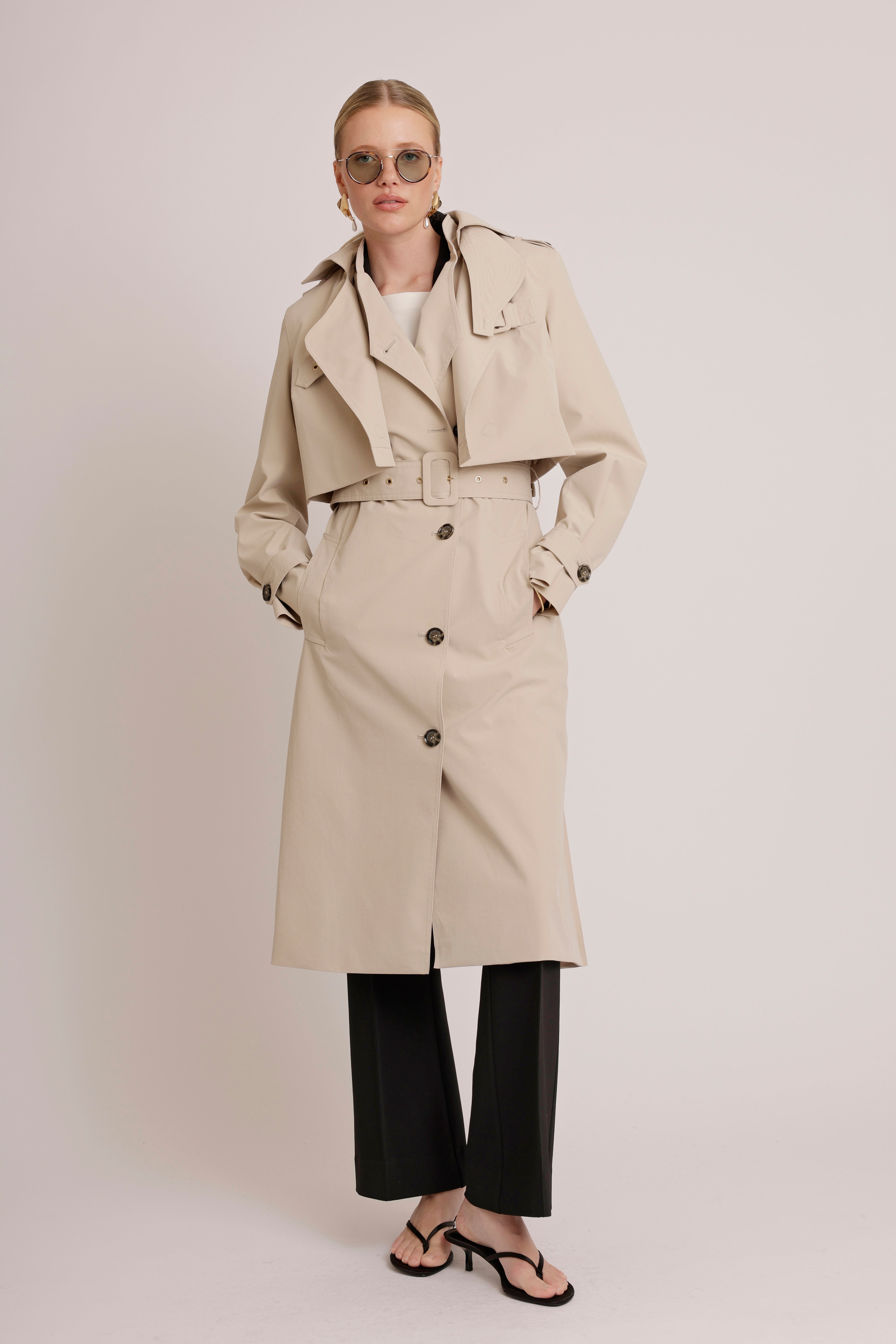 3-in-1 Trench Dress | Cream