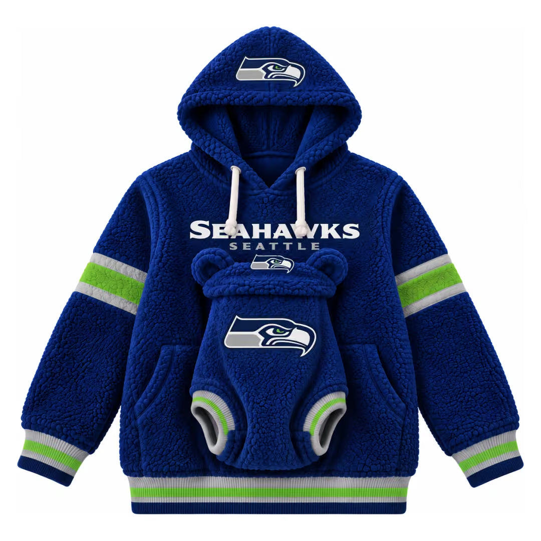 Hoodie team designs + baby outfit