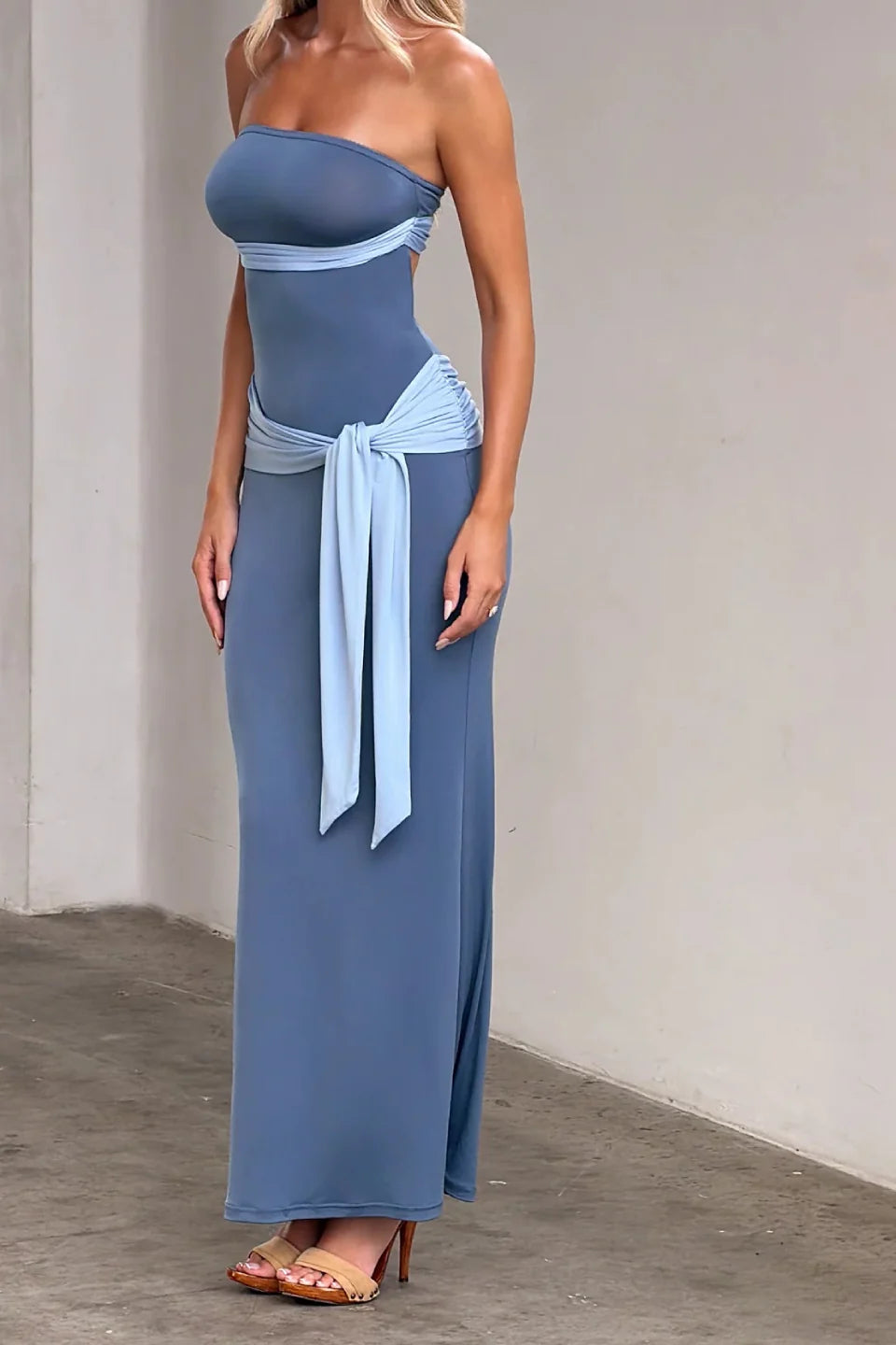 Two Tone Maxi Dress