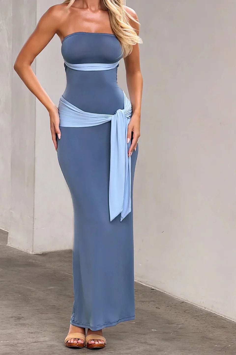 Two Tone Maxi Dress