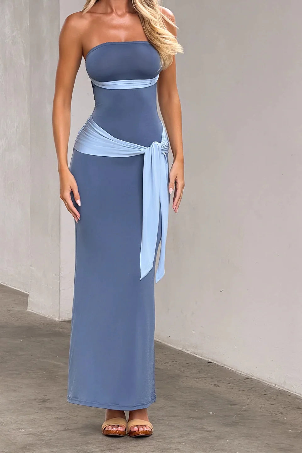 Two Tone Maxi Dress