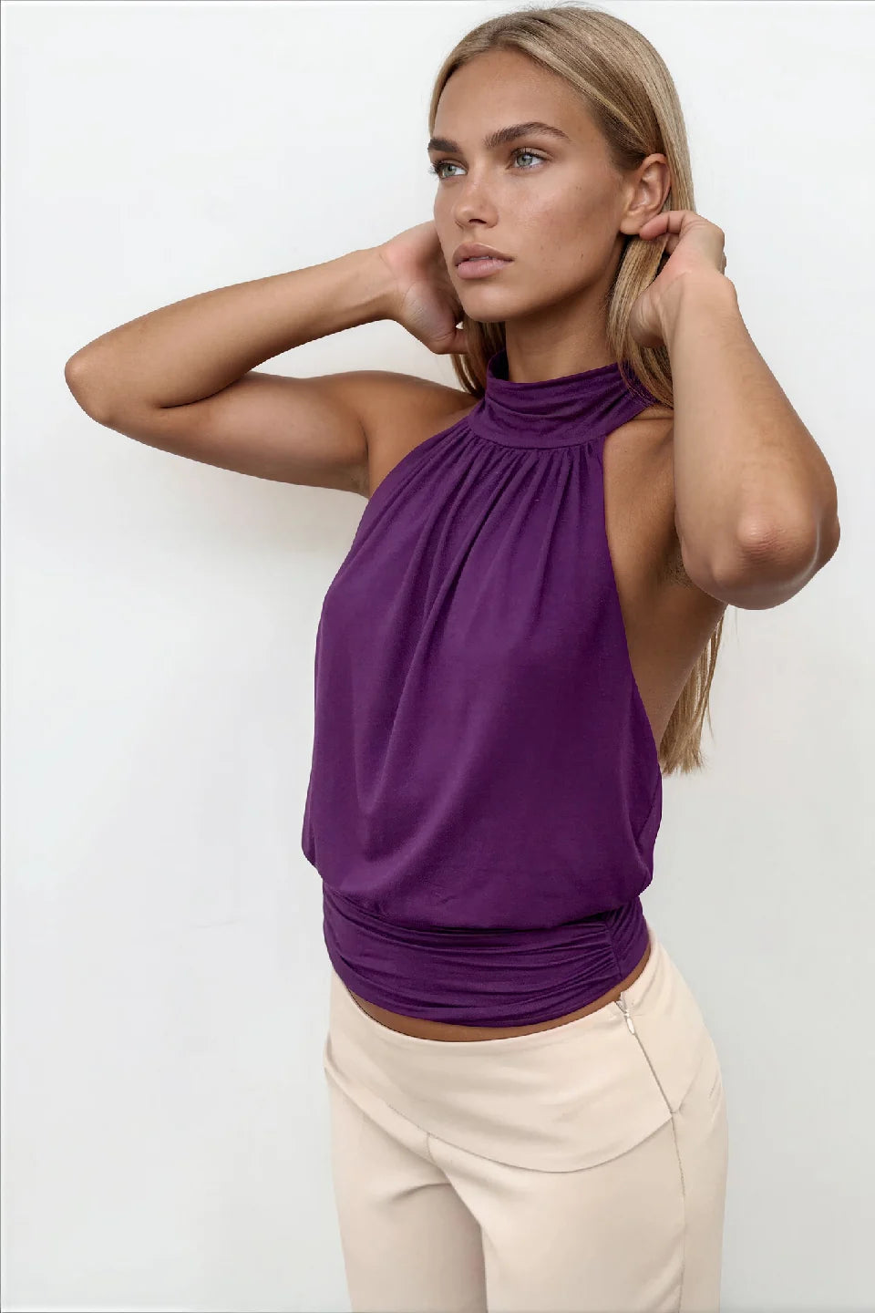 Amethyst Cowl Halter