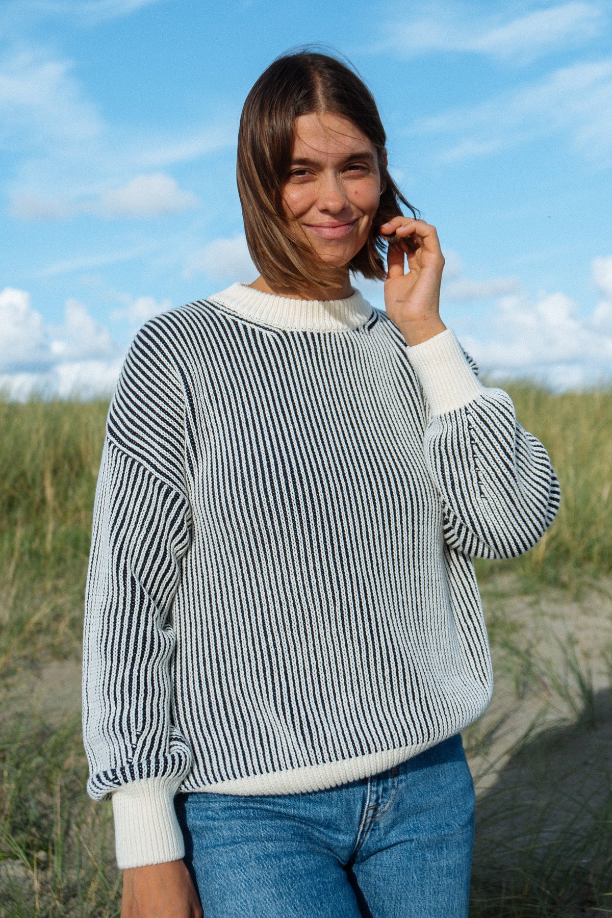 Hella Striped Knit Sweater