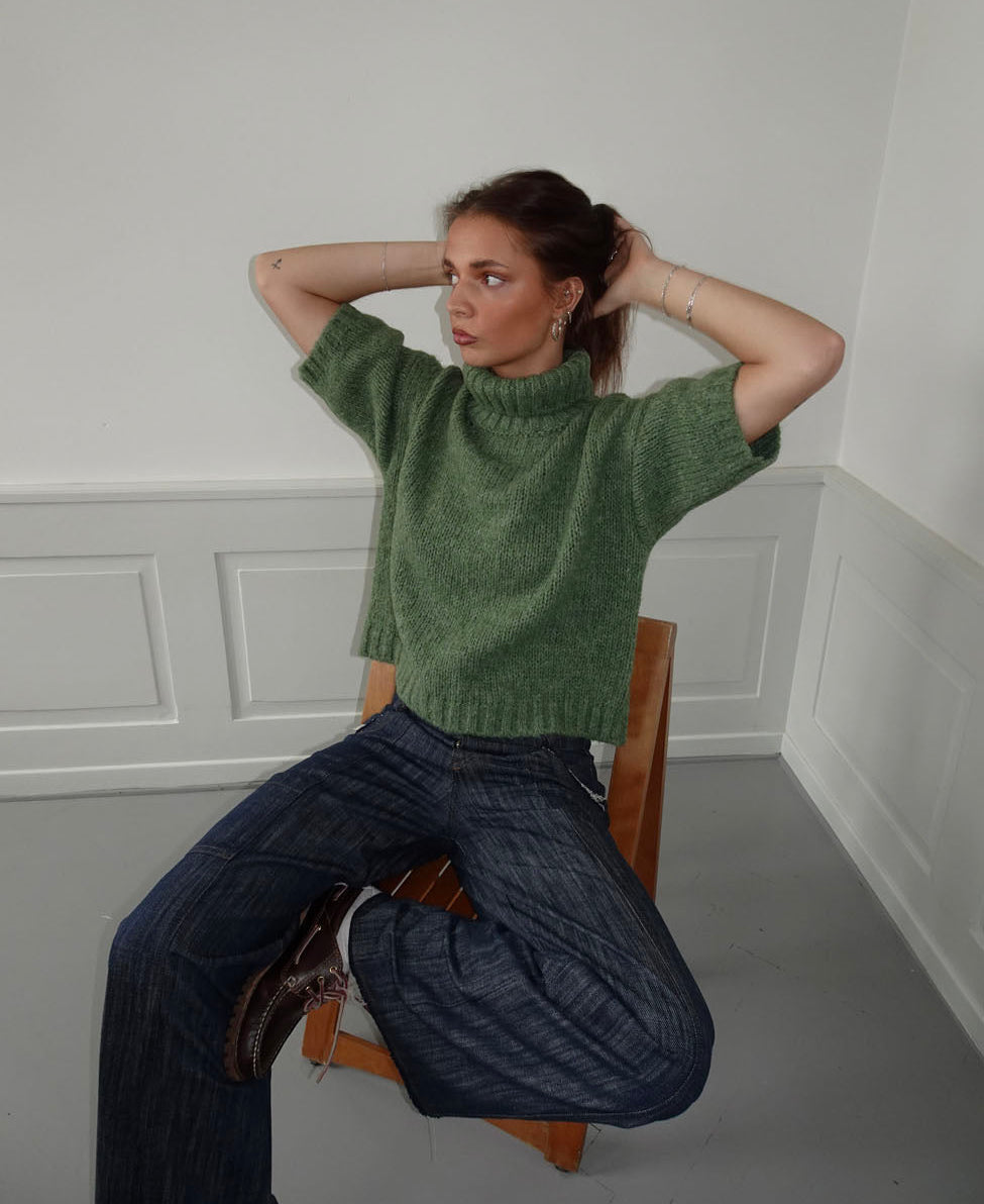 Dubleo knit short sleeves sweater