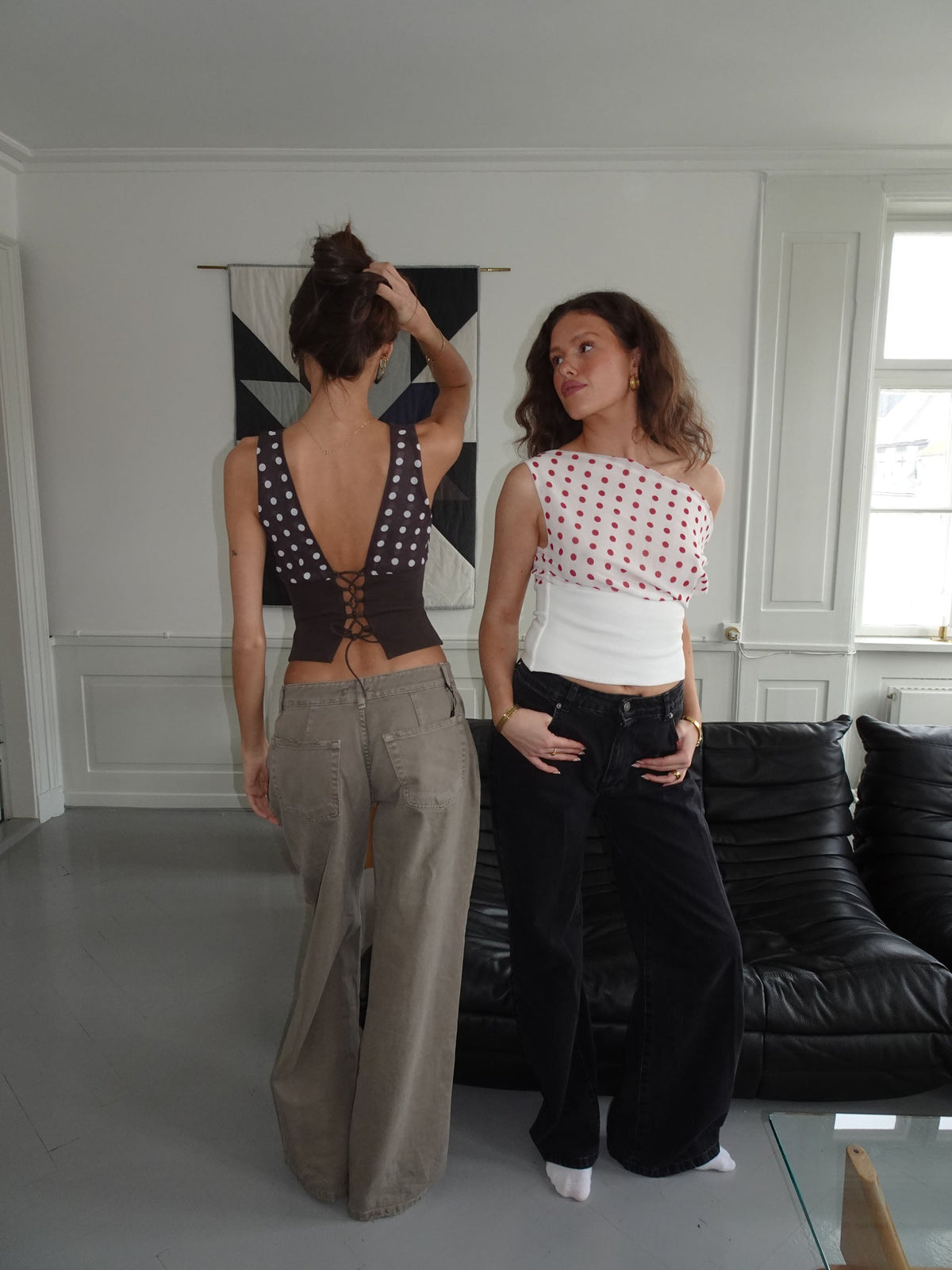Kimmie polka dotted top